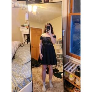 Dark Blue Homecoming Dress Size Small